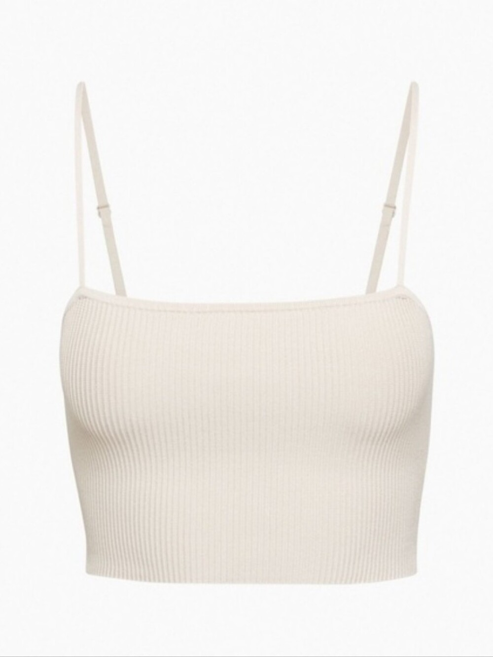 Babaton Sculpt Knit Cami Cropped Tank in White